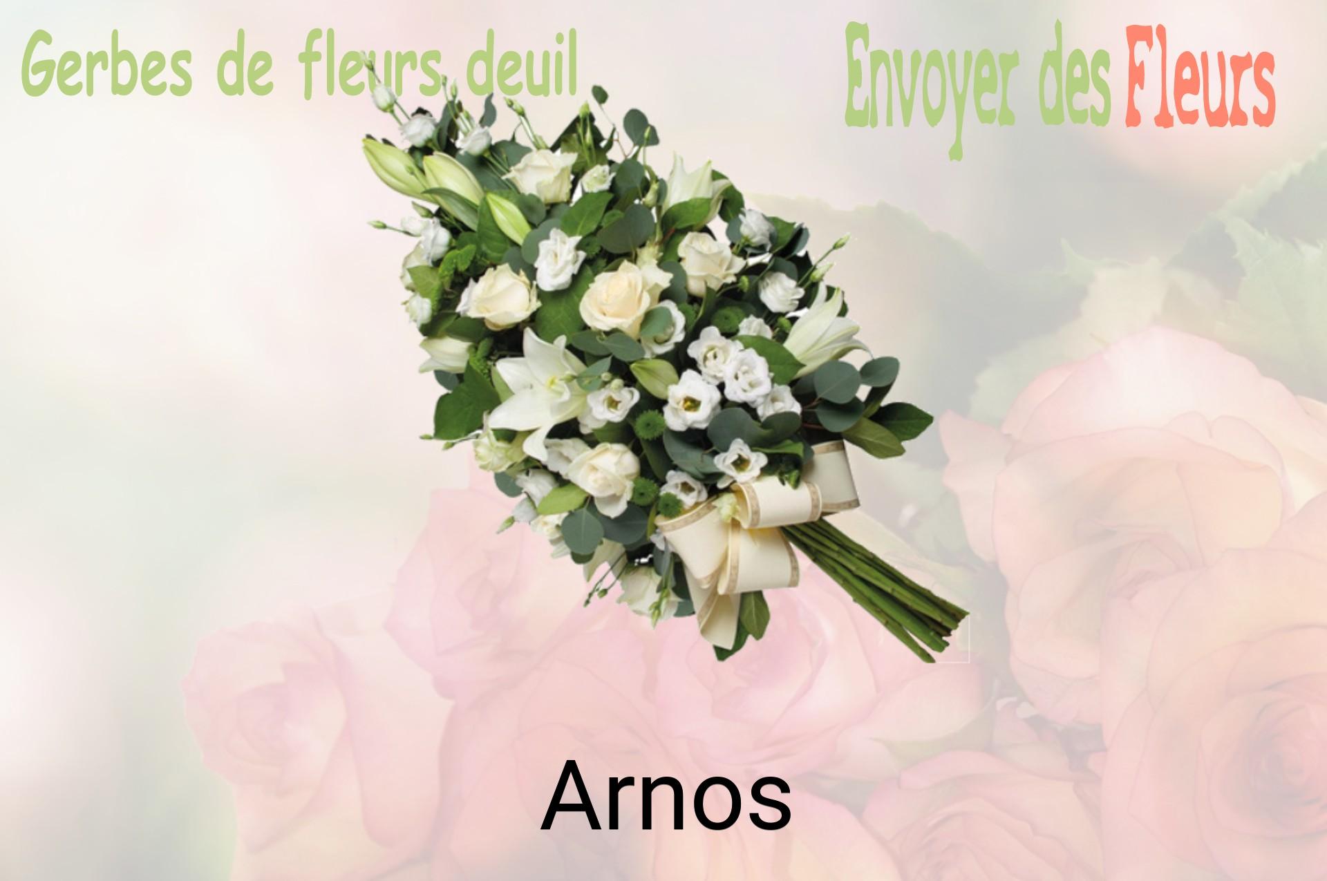 Gerbe de fleurs de deuil livrée à Arnos